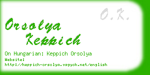 orsolya keppich business card